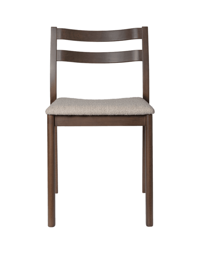 Ferm Living - Boda Dining Chair - Soft Bouclé - Dark Stained Beech